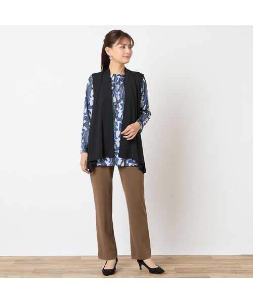 LOBJIE / ロブジェ ベスト | 【洗える】ドレープベスト | 詳細12