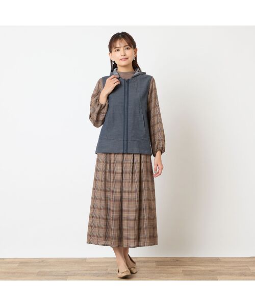 LOBJIE / ロブジェ ベスト | 【洗える・フード取り外し可能】デニムベスト | 詳細10