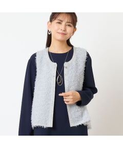 LOBJIE / ロブジェ ベスト | 【洗える・日本製】シアーカットジャカードベスト