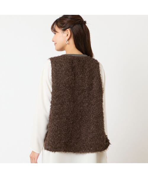 LOBJIE / ロブジェ ベスト | 【洗える・日本製】シアーカットジャカードベスト | 詳細8