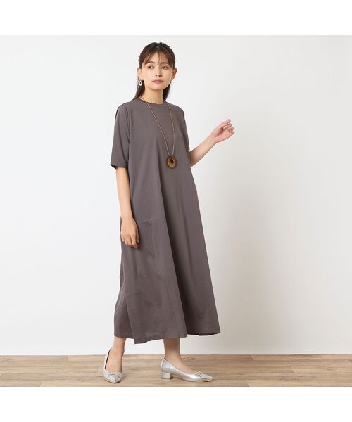 LOBJIE / ロブジェ ミニ丈・ひざ丈ワンピース | 【一部店舗・WEB限定アイテム・洗える・綿100%】コクーンワンピース | 詳細1