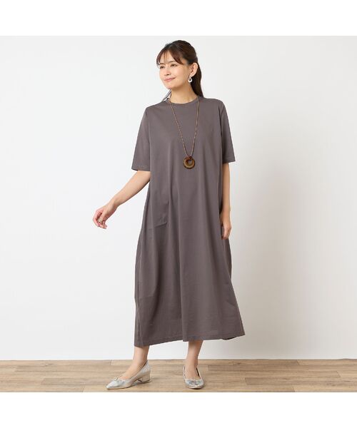 LOBJIE / ロブジェ ミニ丈・ひざ丈ワンピース | 【一部店舗・WEB限定アイテム・洗える・綿100%】コクーンワンピース | 詳細3