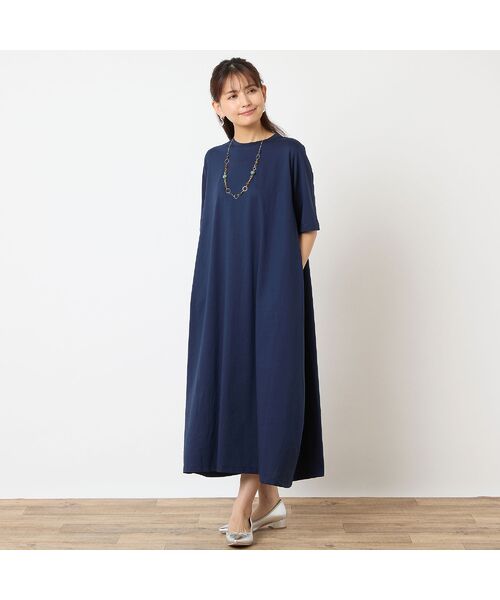 LOBJIE / ロブジェ ミニ丈・ひざ丈ワンピース | 【一部店舗・WEB限定アイテム・洗える・綿100%】コクーンワンピース | 詳細6