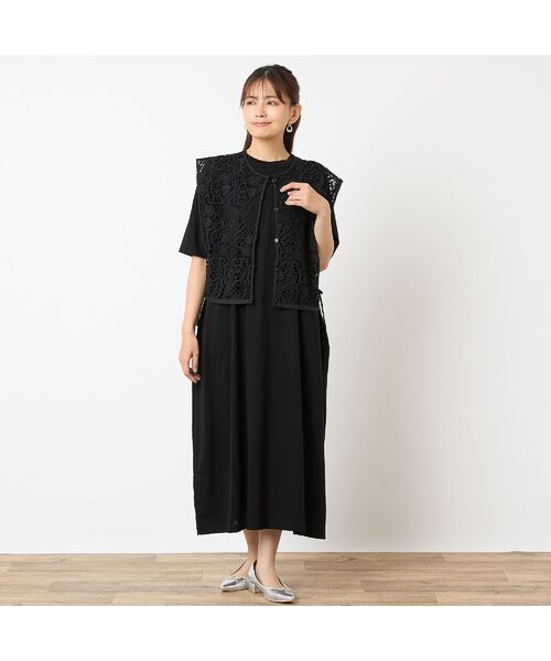 LOBJIE / ロブジェ ミニ丈・ひざ丈ワンピース | 【一部店舗・WEB限定アイテム・洗える・綿100%】コクーンワンピース | 詳細9