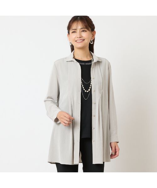 LOBJIE / ロブジェ シャツ・ブラウス | 【洗える・接触冷感】Soalonピンタックシャツ | 詳細1