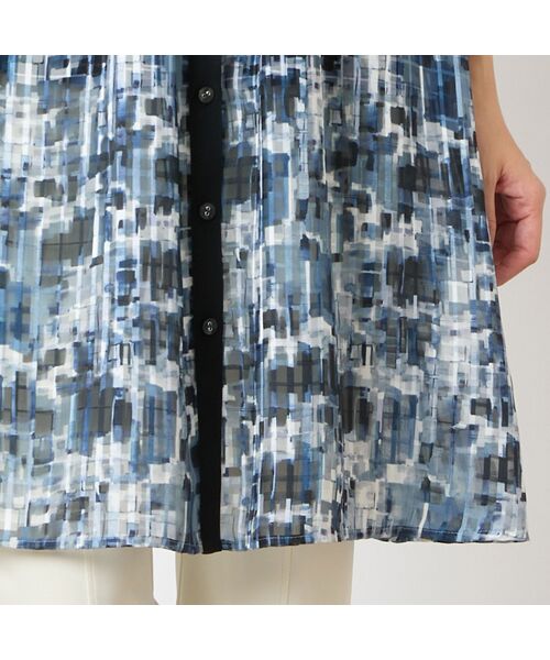 LOBJIE / ロブジェ シャツ・ブラウス | 【洗える】シアーチェックロングシャツ | 詳細4