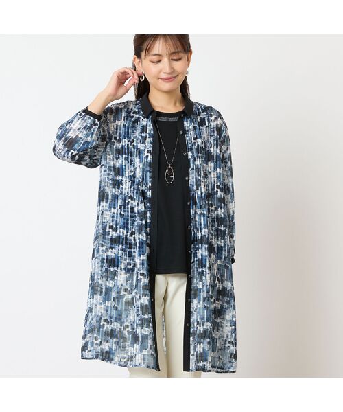 LOBJIE / ロブジェ シャツ・ブラウス | 【洗える】シアーチェックロングシャツ | 詳細5