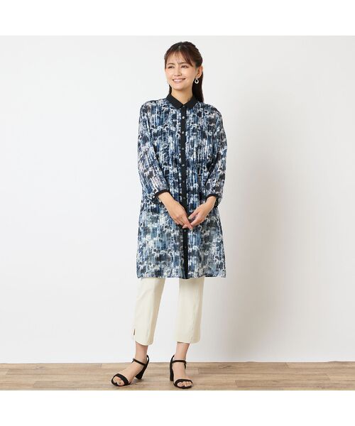 LOBJIE / ロブジェ シャツ・ブラウス | 【洗える】シアーチェックロングシャツ | 詳細8