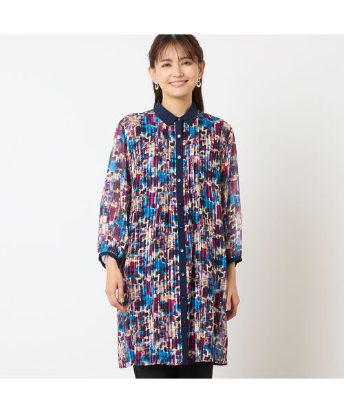 LOBJIE / ロブジェ シャツ・ブラウス | 【洗える】シアーチェックロングシャツ | 詳細10