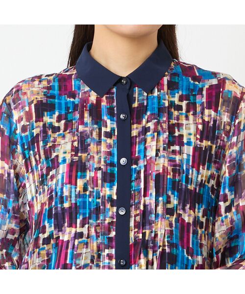 LOBJIE / ロブジェ シャツ・ブラウス | 【洗える】シアーチェックロングシャツ | 詳細11