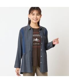 LOBJIE / ロブジェ シャツ・ブラウス | 【洗える】サイドリブデニムシャツ