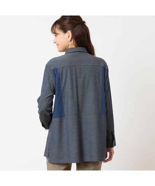 LOBJIE / ロブジェ シャツ・ブラウス | 【洗える】サイドリブデニムシャツ | 詳細1