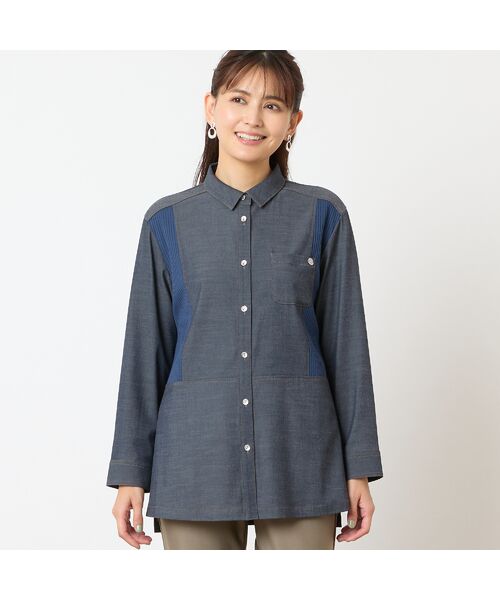 LOBJIE / ロブジェ シャツ・ブラウス | 【洗える】サイドリブデニムシャツ | 詳細3