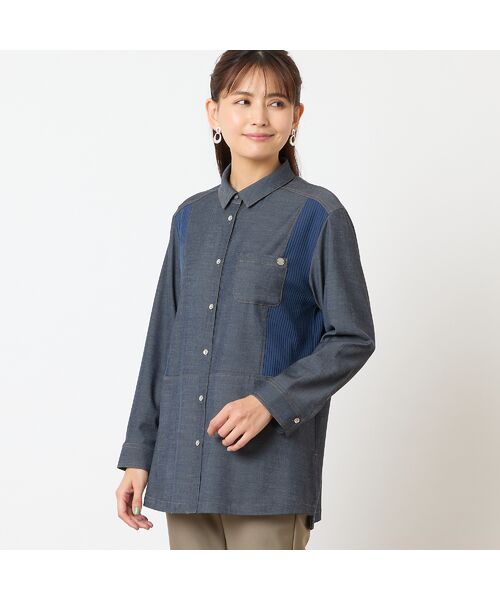 LOBJIE / ロブジェ シャツ・ブラウス | 【洗える】サイドリブデニムシャツ | 詳細4