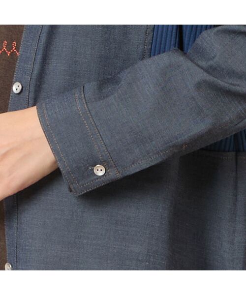 LOBJIE / ロブジェ シャツ・ブラウス | 【洗える】サイドリブデニムシャツ | 詳細7