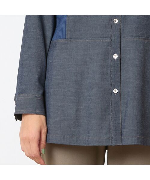 LOBJIE / ロブジェ シャツ・ブラウス | 【洗える】サイドリブデニムシャツ | 詳細8