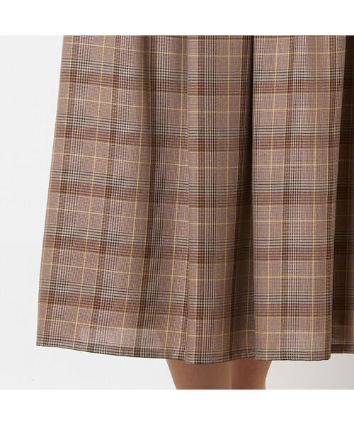 LOBJIE / ロブジェ ミニ・ひざ丈スカート | 【洗える・セットアップ可能】グレンチェックフレアスカート | 詳細5