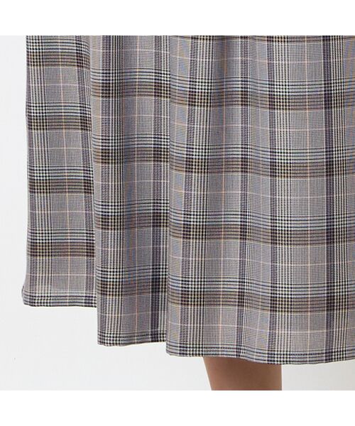 LOBJIE / ロブジェ ミニ・ひざ丈スカート | 【洗える・セットアップ可能】グレンチェックフレアスカート | 詳細13