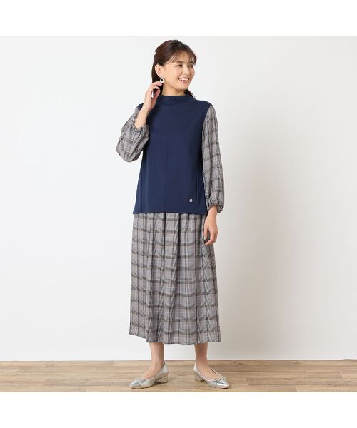 LOBJIE / ロブジェ ミニ・ひざ丈スカート | 【洗える・セットアップ可能】グレンチェックフレアスカート | 詳細15