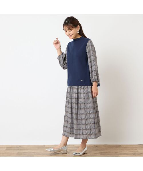 LOBJIE / ロブジェ ミニ・ひざ丈スカート | 【洗える・セットアップ可能】グレンチェックフレアスカート | 詳細16