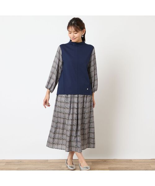 LOBJIE / ロブジェ ミニ・ひざ丈スカート | 【洗える・セットアップ可能】グレンチェックフレアスカート | 詳細18