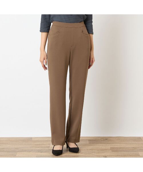 LOBJIE / ロブジェ その他パンツ | 【洗える・S～LLサイズ】ストレッチジョーゼットストレートパンツ | 詳細1