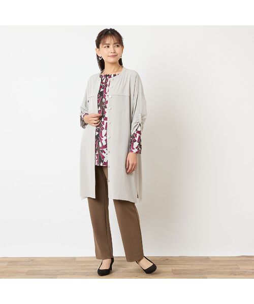 LOBJIE / ロブジェ その他パンツ | 【洗える・S～LLサイズ】ストレッチジョーゼットストレートパンツ | 詳細10