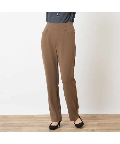 LOBJIE / ロブジェ その他パンツ | 【洗える・S～LLサイズ】ストレッチジョーゼットストレートパンツ | 詳細3