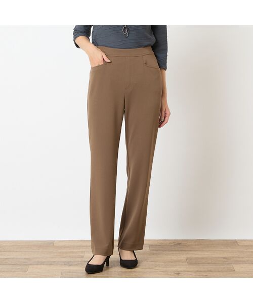 LOBJIE / ロブジェ その他パンツ | 【洗える・S～LLサイズ】ストレッチジョーゼットストレートパンツ | 詳細5
