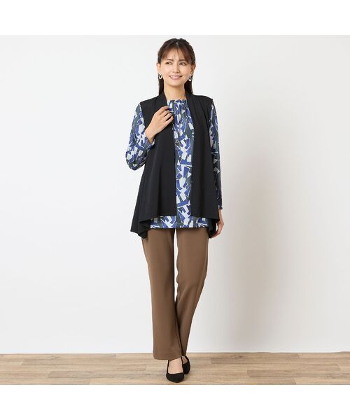 LOBJIE / ロブジェ その他パンツ | 【洗える・S～LLサイズ】ストレッチジョーゼットストレートパンツ | 詳細8