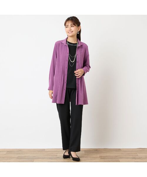 LOBJIE / ロブジェ その他パンツ | 【洗える・S～LLサイズ】ストレッチジョーゼットストレートパンツ | 詳細15