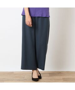 ■商品紹介■<br><b>【洗える】</b><br><font color='#0063B1'>◆軽快に穿ける！麻調合繊のリラックスパンツ◆</font><br><br>薄手でドライタッチの麻調合繊のパンツです。<br>軽やかな穿き心地が魅力で、足の形がでにくいセミワイドシルエットが嬉しい。<br><br>前ウエストのベルトデザインがポイントで、トップスをインして着こなしても素敵です。<br>ファスナー開きはなく、後ろウエストがゴムになっているので着用感もラクちんです。<br><br>シワになりにくく、ご自宅で洗えるイージーケアも魅力ですね。<br><br>・手洗い可<br><br>【モデル身長165cm】<br><br><b>※Sサイズは一部店舗とオンラインショップ限定です</b><br><br><br>■コーディネート■<br>足首が見える丈なので重くなり過ぎず、フラットシューズやスニーカーとのコーディネートをお楽しみいただけます。<br><br>■商品特性■<br>素材の厚さ：やや薄い<br>素材の透け感：透けない<br>素材の光沢：光沢がない<br>素材の伸縮性：なし<br>裏地仕様：裏なし<br>ウエスト仕様：後ゴム仕様（ファスナー開きなし）<br>前ポケットあり<br><br><br>■コンセプト■<br>旬なデザイン、素材を使ったトレンドアイテムから上質で高級感溢れるエレガンスアイテムまでを揃えたタウンコーディネートブランド。<br><br>＊撮影環境により光の当たり具合で色味が違って見える場合があります。<br>＊商品画像はサンプルのため、色味やサイズ、プリント位置、仕様などに変更がある場合があります。<br>＊取扱い表示をご確認の上、着用をお願いします。<BR>