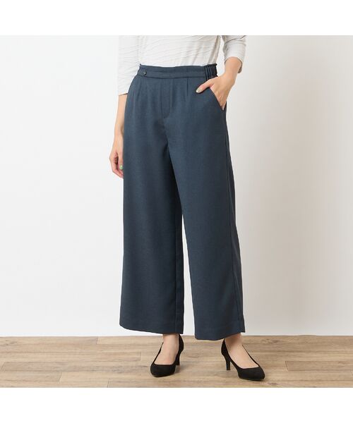 LOBJIE / ロブジェ ショート・ハーフ・半端丈パンツ | 【洗える・S～LLサイズ】セミワイドクロップドパンツ | 詳細1