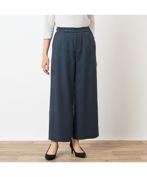 LOBJIE / ロブジェ ショート・ハーフ・半端丈パンツ | 【洗える・S～LLサイズ】セミワイドクロップドパンツ | 詳細3