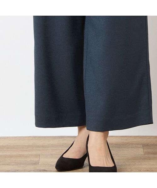 LOBJIE / ロブジェ ショート・ハーフ・半端丈パンツ | 【洗える・S～LLサイズ】セミワイドクロップドパンツ | 詳細5