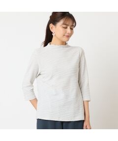 LOBJIE / ロブジェ カットソー | 【洗える・日本製】タックジャカードカットソー