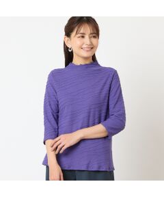 LOBJIE / ロブジェ カットソー | 【洗える・日本製】タックジャカードカットソー