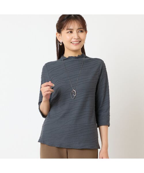 LOBJIE / ロブジェ カットソー | 【洗える・日本製】タックジャカードカットソー | 詳細7