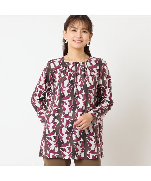 LOBJIE / ロブジェ カットソー | 【洗える】幾何柄カットソー | 詳細1