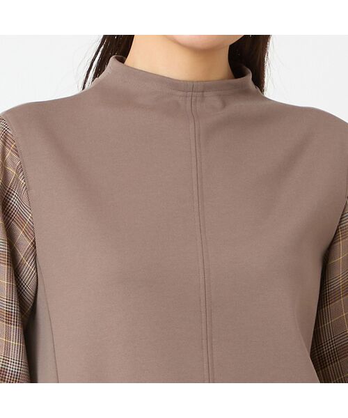 LOBJIE / ロブジェ カットソー | 【洗える・セットアップ可能】袖グレンチェックプルオーバー | 詳細3