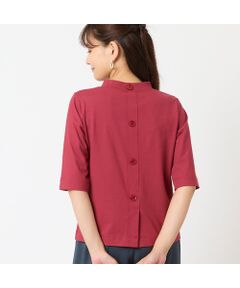 LOBJIE / ロブジェ カットソー | 【一部店舗・WEB限定アイテム・洗える・綿100%】バックボタンTシャツ