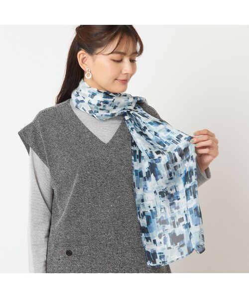 LOBJIE / ロブジェ マフラー・ショール・スヌード・ストール | 【シルク100%】シアーチェックシルクストール | 詳細2