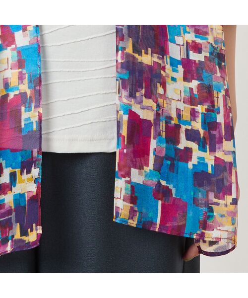 LOBJIE / ロブジェ マフラー・ショール・スヌード・ストール | 【シルク100%】シアーチェックシルクストール | 詳細8