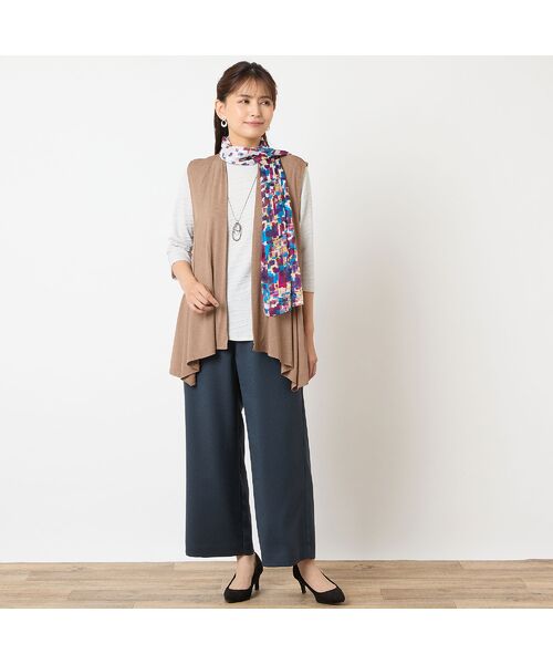 LOBJIE / ロブジェ マフラー・ショール・スヌード・ストール | 【シルク100%】シアーチェックシルクストール | 詳細9