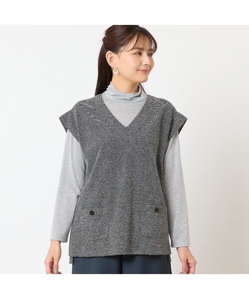 LOBJIE / ロブジェ ベスト | Vネックプルオーバーベスト | 詳細3