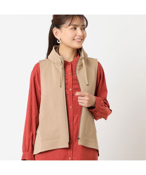 LOBJIE / ロブジェ ベスト | スタンドカラージップアップベスト | 詳細3