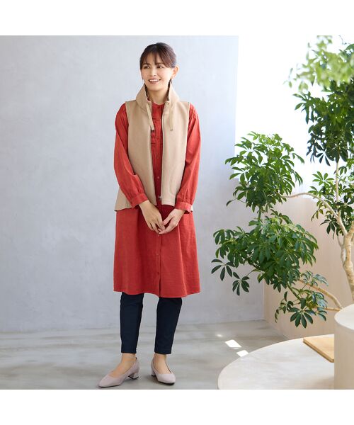 LOBJIE / ロブジェ ベスト | スタンドカラージップアップベスト | 詳細6