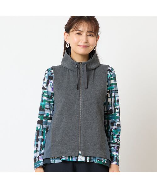 LOBJIE / ロブジェ ベスト | スタンドカラージップアップベスト | 詳細7