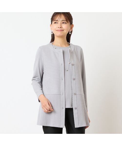 LOBJIE / ロブジェ ベスト | 【洗える・アンサンブル可能】ワイドリブベスト | 詳細1