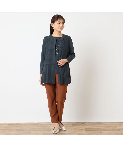 LOBJIE / ロブジェ ベスト | 【洗える・アンサンブル可能】ワイドリブベスト | 詳細13